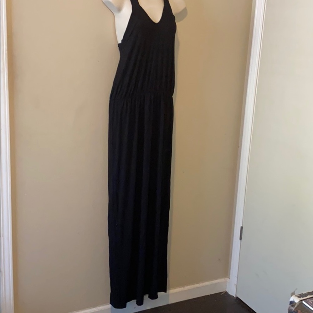 Chatoyant black sleeveless maxi dress L large NWT